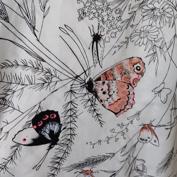 GAP Love Slip Dress Women's M Floral Striped White Midi Spaghetti Straps - Picture 7 of 11